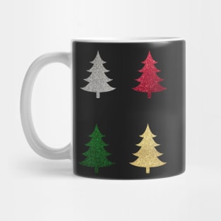 Minimalistic Faux Glitter Christmas Tree Pack Mug